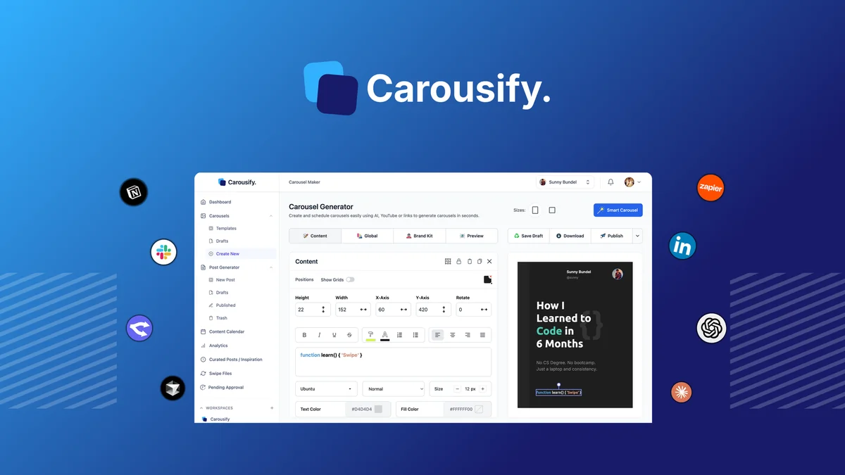 Carousify product image